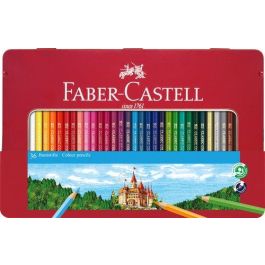 Faber-Castell Ecolápices de colores, alta calidad, 36 colores surtidos, forma hexagonal, mina protegida SV, estuche de metal Precio: 18.49999976. SKU: B1GGDTG8XQ