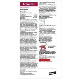 Pipetas antiparasitarias ADVANTIX 4: para perros muy pequeños de 1,5 a 4 kg