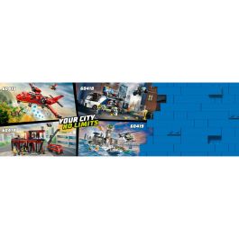 LEGO 60413 Avión de Rescate de Bomberos City con Función de Lanzamiento de Agua, 3 Minifiguras y Escena de Fuego - Juguete Infantil