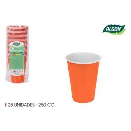 Set de 25 vasos bicolor naranja y blanco 250 ml Algon (24 Cajas) Precio: 28.49999999. SKU: B1AV5RQYZN