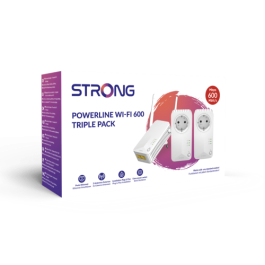 Strong Powerline WiFi 600 Triple Pack V2 Kit de 3 Adaptadores de Red Ethernet 600 Mbit/s Blanco