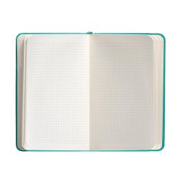 Cuaderno Con Gomilla Antartik Notes Tapa Dura A6 Hojas Cuadricula Turquesa 100 Hojas 80 gr Fsc