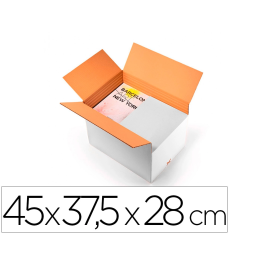 Q-connect Caja Embalar Ultra Resistente Regulable en Altura Cartón Canal Doble 7 mm Color Blanco 450x280x375 mm Precio: 3.69000027. SKU: B1HY433SEV