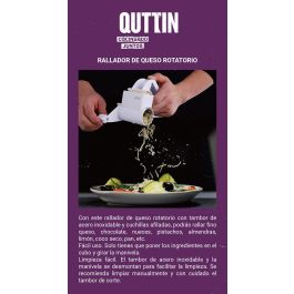 Rallador Rotatorio De Queso Quttin - Práctico y eficiente (18 Unidades) Rallador Rotatorio De Queso Quttin - Práctico y eficiente (18 Unidades)