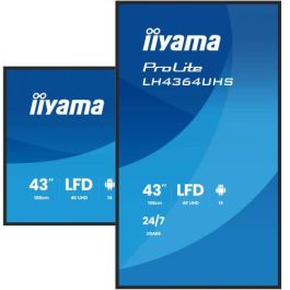 iiyama 43" 3840x2160, UHD VA DLED panel, Haze 25% 500cd/m², Landscape and Portrait iiyama 43" 3840x2160, UHD VA DLED panel, Haze 25% 500cd/m², Landscape and Portrait
