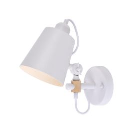 Edm Aplique de pared metálico E27 60W blanco 25x27cm Precio: 32.49999984. SKU: S7902688
