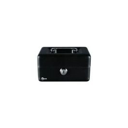 YALE Caja de dinero de seguridad con cerradura de cilindro y 2 llaves - 20 x 16 x 9 cm - Negro