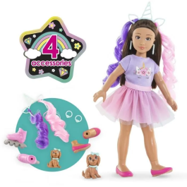 Corolle Muñeca de Moda Unicornio Luna 28 cm COR1713432084461 4 Accesorios a partir de 4 años