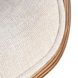 Silla Crema-Marrón Tejido-Madera 61 X 56 X 82 cm