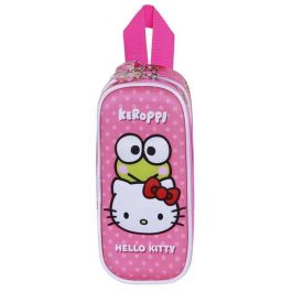 KARACTERMANIA Portatodo 3D Funny Hello Kitty Doble Escolar con Relieve y 2 Compartimentos 9.5x22x8cm