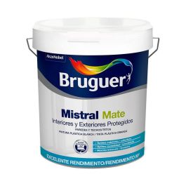 Bruguer Pintura Plástica Acrílica Estirenada Interior/Exterior Blanco Mate 4L para Paredes y Techos. Óptima Cubrición. Precio: 27.95000054. SKU: S7905545