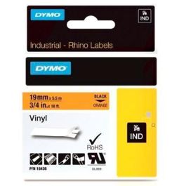Dymo S0718500 Cinta de Etiquetas Industrial Adhesiva Negro Sobre Naranja, Vinilo, 19 mm x 5.5 m Precio: 21.49999995. SKU: B12V6Q6MXZ