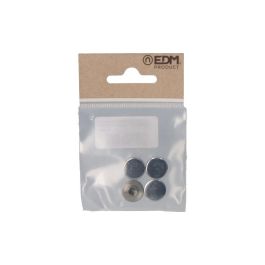 Edm Pack 4 unid. Embellecedor roscado liso latón níquel Ø 14 mm