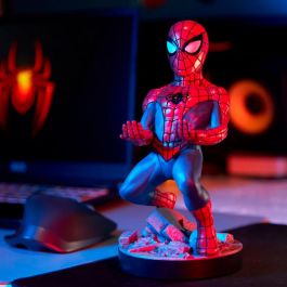 EXQUISITE GAMING Cable Guy soporte sujeción figura Spiderman Marvel 21cm para mandos y móviles