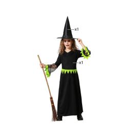Disfraz Infantil Bruja Traje Largo Verde Y Sombrero Niña 3-4 Años Halloween