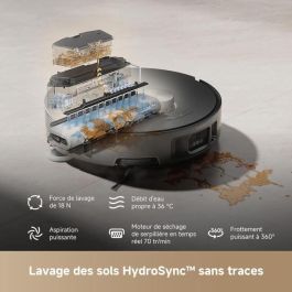 Mova Robot Aspirador Z50 Ultra con 19000 Pa de Succión y Detección Múltiple de Suciedad en Tiempo Real