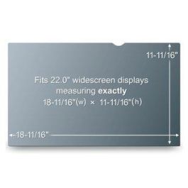 3M Filtro de Privacidad PF220W1B para Monitor 22" 16:10 Antideslumbrante y Resistente a Arañazos