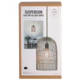 Home Deco Light Lámpara Colgante Jaula Champán Decoración Hogar Moderna 20 cm