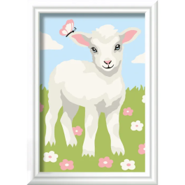 Ravensburger CreArt Kids - Pintar por números Oveja, Kit de pintura por números 8x12cm, a partir de 7 años, 12023215