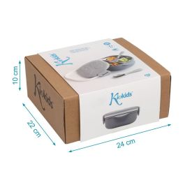 Caja Almuerzo Cuadrado Acero Inoxidable Gris Caja Almuerzo Cuadrado Acero Inoxidable Gris