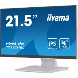 Iiyama Monitor Táctil 21.5" Full HD IPS, 1920x1080, 10 Puntos Táctiles, HDMI, DisplayPort, USB 3.0, Blanco - T2252MSC-W2