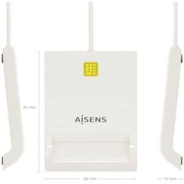 AISENS - LECTOR DE TARJETA INTELIGENTE DNI, BLANCO