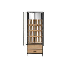 Botellero Home ESPRIT Negro Natural Madera Metal 60 x 33 x 169 cm