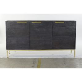 Buffet Moderno DKD Home Decor Negro Dorado 41 x 77 x 145 cm