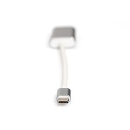 Digitus AG9310 Adaptador USB-C 3.2 Gen 1 a HDMI 4K, 0.2m, Macho a Hembra, Plug and Play, Plata