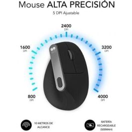 SUBBLIM NATURE VERTICAL ERGO DUAL MOUSE BATTERY BLACK