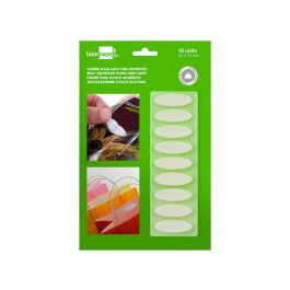 Velcro Autoadhesivo Ovalado Liderpapel Quita Y Pon Blanco 35x12 mm Blister De 18 Unidades