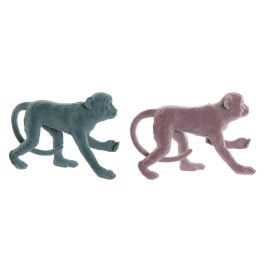 DKD Home Decor Figura Decorativa Tropical de Resina Diseño Mono Estilo Exótico Verde Rosa 9.5 x 19 x 31 cm (2 Unidades) Precio: 18.01206. SKU: S3016862
