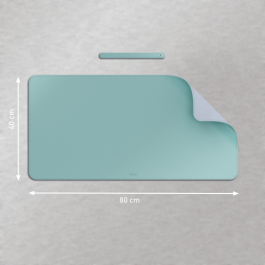 Leitz Alfombrilla de Sobremesa Grande Impermeable 80x40 cm Verde Menta para Teclado, Ratón y Accesorios