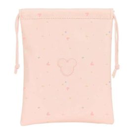 Safta Saquito Merienda Infantil Minnie Mouse Baby Rosa Claro de PU. Bolsa de Almuerzo para Niños a partir de 3 Años