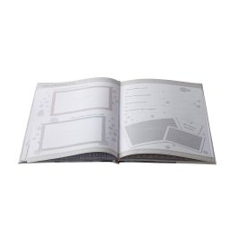 Domiva Caja del Tesoro para Recuerdos de Bebé con Libro de Nacimiento Zanimo, Diario Ilustrado, Árbol Genealógico, Bolsas y 5 Cajones