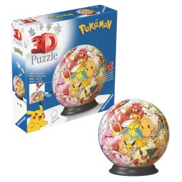 Ravensburger 11595 Puzzle Ball 3D Pokémon Rompecabezas Esférico para Niños con Tecnología Easy Click, Edad +6 años