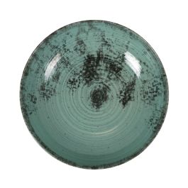 Inde Plato Hondo Aspe Montecarlo Turquesa Colección Ivory con Ø22.7 cm de Diámetro y 5 cm de Profundidad (12 Unidades)