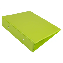 Liderpapel Carpeta A5 de 2 Anillas 40 mm de Cartón Forrado PVC, Verde