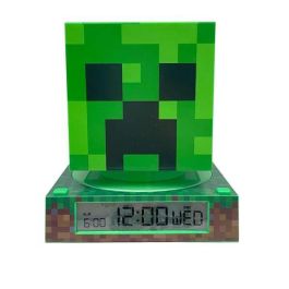 KIDS LICENSING Lámpara 3D Minecraft con Despertador (21,4x13x13cm)