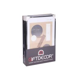 Giftdecor Portafoto de pared madera con paspartú 50x70 cm negro (6 Unidades)