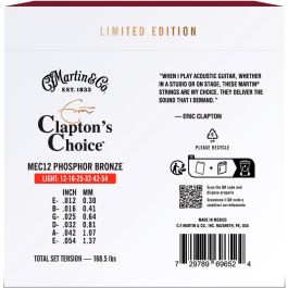 Martin Juego de Cuerdas Acústicas Eric Clapton's Choice Ltd 92/8 Phosphor Bronze Light 12-54 Edición Limitada