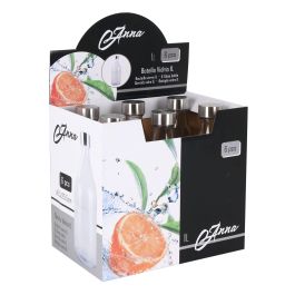 Anna Botella Vidrio 1L Tapa Metal Round A (6 Unidades)