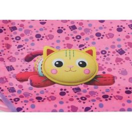 Fun House AAAAL59135 Muebles de Jardín Gabby y la Casa Mágica con Mesa 46x46cm, 2 Sillas Plegables y Sombrilla 125x100cm