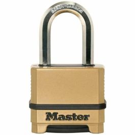 Master Lock M175EURDLF Candado de Alta Seguridad de Combinación, Zinc, Arco en L, Exterior