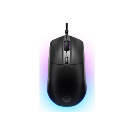SteelSeries Rival 3 Gen 2 Ratón Gaming Negro - Sensor TrueMove Core 8.5K DPI, Interruptores 60M Clics, RGB 3 Zonas, Cable Paracord, Pies PTFE (62515)