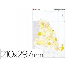 Mapa Mudo Color Din A4 Cataluña Politico 100 unidades