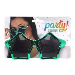 Gafas Estrellas Brillantes Verde Mujer Adulto