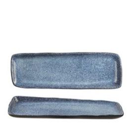 SUMMA Io Granilla Azul Fuente 30x10 cm - Gres Vitrificado, Azul-Negro, Colección IO (6 Unidades) Precio: 129.59000054. SKU: B1F5XAKX7Z