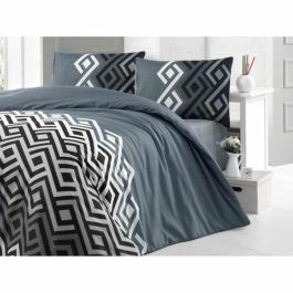 Juego de Cama 220x240 cm + 2 Fundas Almohada 60x60 cm - Gris - 65% Algodón, 35% Poliéster - MEN8681181538838