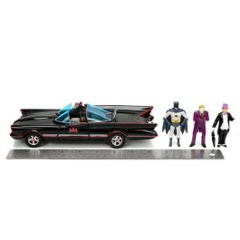 Coche metal batmóvil 1966 classic con 4 figuras de metal escala 1:24 19 cm